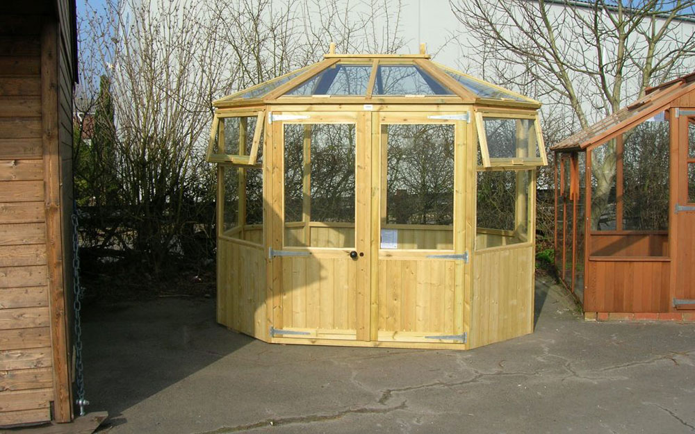 Octagonal Greenhouse Front View